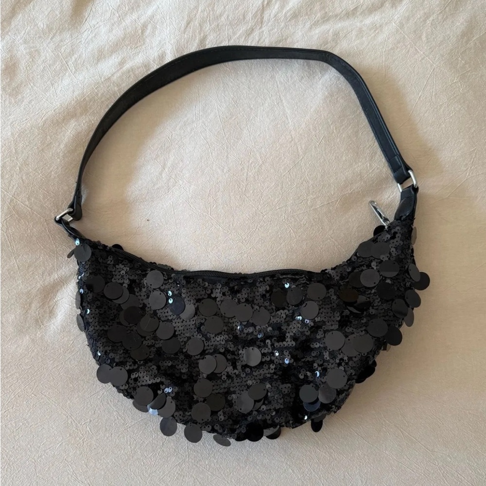Forever 21 Black Sequin Shoulder Bag